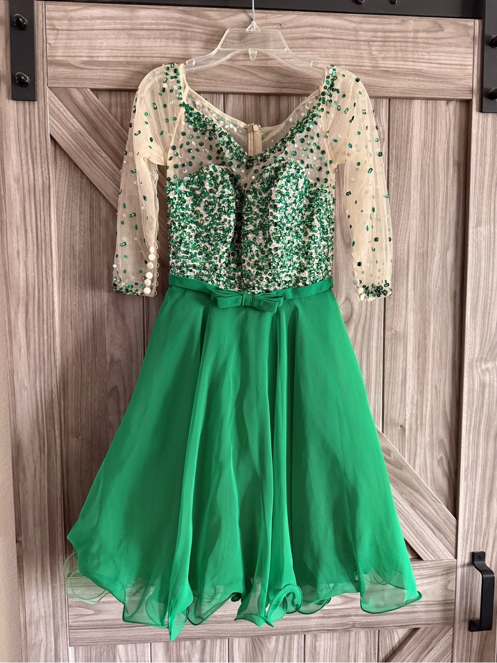 Mori Lee Emerald Green Evening Dress